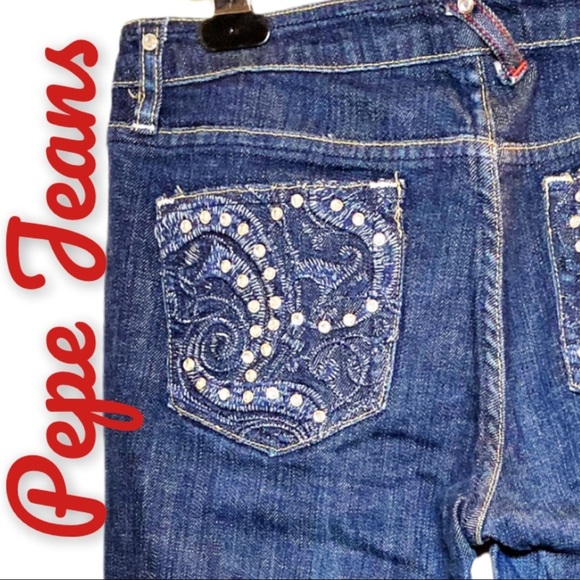 Pepe Jeans Blue Boot Cut Women Jeans - Picture 2 of 12